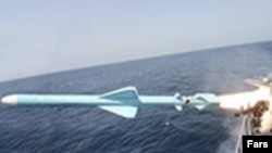 An Iranian missile test in the Gulf in December 2008