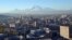 Armenia - A general view of central Yerevan against the backdrop of Mount Ararat, 5Nov2014.