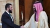 محمد بن سلمان ولیعهد سعودی و احمد الشرع رئیس‌جمهور موقت سوریه، عکس از آرشیف