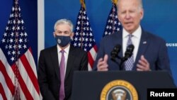 Președintele SUA, Joe Biden, la nominalizarea lui Jerome Powell pentru un al doilea mandat de patru ani în fruntea Rezervelor Federale, noiembrie 2021. Un mandat foarte dificil.