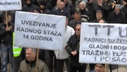 Tuzla: Radnici TTU ponovno protestovali