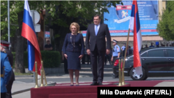 Valentina Matvijenko, predsjednica Savjeta Federacija ruskog Parlamenta i Milorad Dodik, predsjednik Republike Srpske, Banja Luka, 23. april 2018 