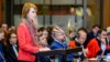 Ukraine's Deputy Foreign Minister Olena Zerkal presents her country's case at the International Court of Justice in The Hague on June 4. 