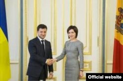 Premierul Maia Sandu în prima vizită la Kiev cu președintele ucrainean, Volodimir Zelenski, 12 iulie 2019