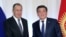 Kyrgyz President Sooronbay Jeenbekov (right) with Russian Foreign Minister Sergei Lavrov during a meeting in Bishkek on February 4. (file photo)