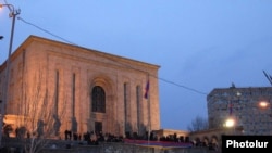 Armenia -- Thousands of opposition supporters demonstrate in Yerevan, 1 March 2010.