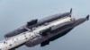 Submarinele nucleare rusești Prinșul Vladimir și Ekaterinburg la baza navală rusă din Gajievo, peninsula Kola Peninsula, 13 aprile 2021.
