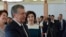 Шавкат Мирзияев и первая леди Узбекистана в Бишкеке
