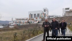 Nagorno-Karabakh -- Karabakh President Bako Sahakian visits a mining enterprise in the Martakert district, December 27, 2019.