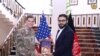 U.S. Central Command head Joseph Votel and Afghanistan security adviser Hamdullah Mohib on February 20