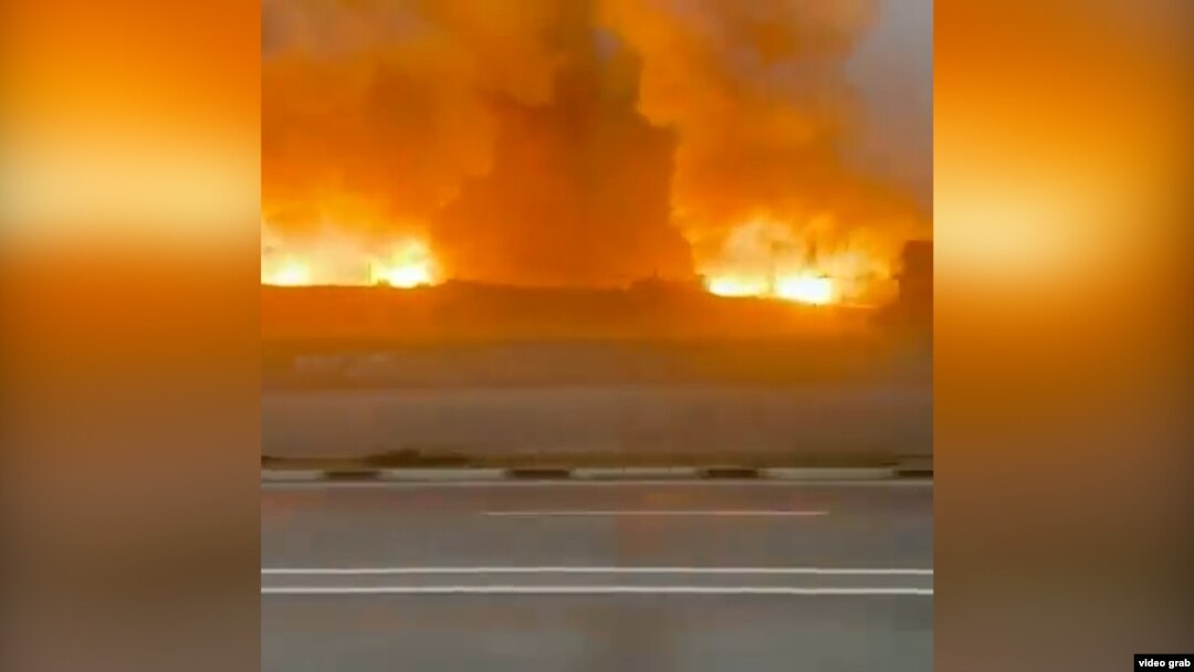 Defense Minister Nurlan Ermekbaev said it is unclear what caused the fire.