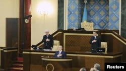 Президент Назарбаев жаңы шайланган парламенттин 1-жыйынында. Астана, 20.01.2012