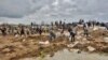 Gomishan: A small town near Aq Qala in North on Iran. People trying to prevent more floods. March 26, 2019