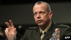 U.S. -- Marine General John Allen, the chief US and NATO commander in Afghanistan, testifies during a hearing before the Senate Armed Services Committee Capitol Hill in Washington, DC, 22Mar2012