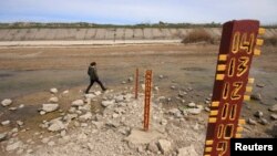 Canalul de Nord care aprovizionează Crimeea cu apă, lângă satul Tabacinoie, 25 aprilie, 2014.