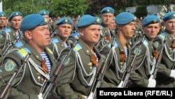 A Victory Day parade in Tiraspol.