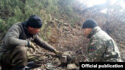 "Кан-Ачуу" паркындагы фототузак коюп жаткан токойчулар. 