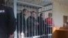 Калининградские активисты Михаил Фельдман, Дмитрий Фонарев и Олег Саввин в суде