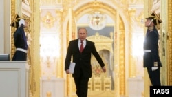 Владимир Путин перед началом ежегодного послания