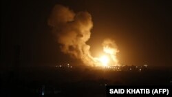 حمله هوایی اسرائیل در رافاح در نوار غزه