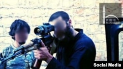 A screen grab of a White Minaret tweet showing an IS sniper named as "Ali from Kyrgyzstan"