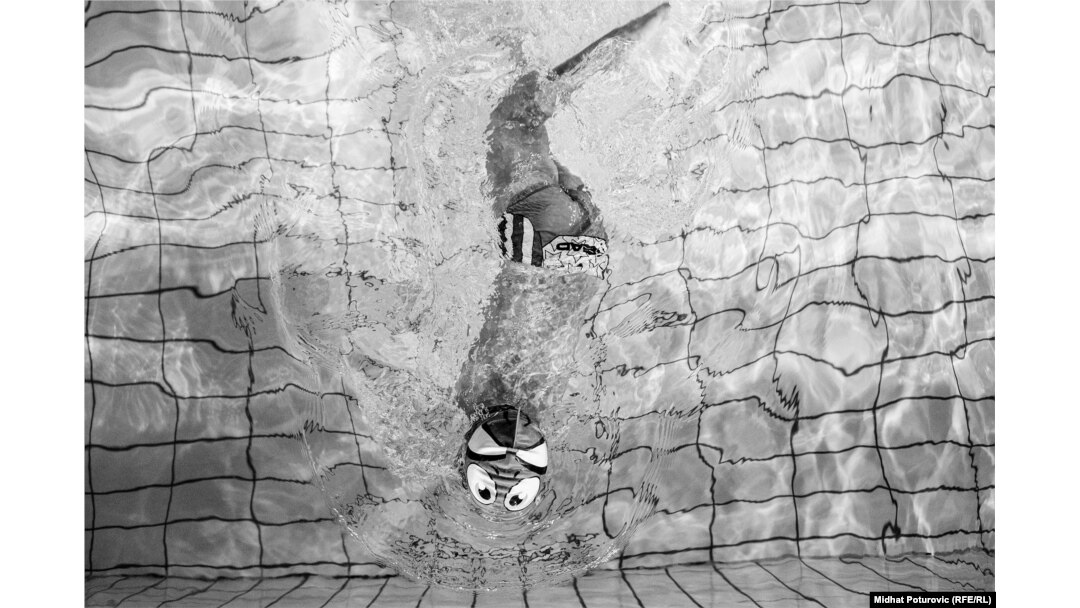 Ismail swims at Sarajevo's Olympic pool