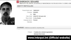 Eduard Širokov (odnosno Šišmakov) na interpolovom sajtu