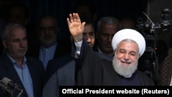 Iranian President Hassan Rouhani is seen during a public speech in the northern province of Gilan, Iran March 6, 2019.