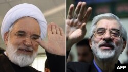 Mir Hossein Musavi (right) and Mehdi Karrubi have been under house arrest in Iran since February.