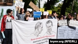 Kiyevdə Oleg Sentsov-a dəstək aksiyası, 22 may, 2018-ci il