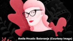 Illustration of Bosnian filmmaker Jasmila Zbanic from the book #ZeneBiH (Women of Bosnia and Herzegovina). Illustration by Amila Hrustic Batovanja.
