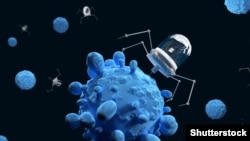 3D-ілюстрація нанобота, який атакує ракові клітини. Ілюстративне зображення.