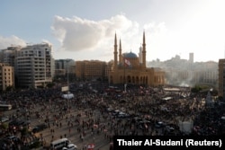 Demonstrațiile de după explozii. Beirut, Liban, 8 august