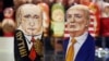 Матрешки с изображением Владимир Путина и Дональда Трампа в московском магазине