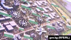 От-Боши районида қурилиши режаланган саноат-савдо-логистика маркази лойиҳаси.