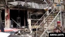 خسارات ناشی از حمله انتحاری روز گذشته در شهر منبج سوریه