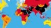The 2017 World Press Freedom Index map compiled by Reporters Without Borders