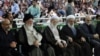 Iranian conservative clerics Ahmad Alamolhoda (2nd L), Ahmad Emami Kashani (C) and Kazem Sedighi (2nd R), in a gathering in Mashhad, undated.