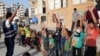 Suriyada İdlib düşərgəsində məcburi köçkün uşaqlar