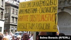 Protest prosvjetnih radnika, Sarajevo, maj 2013.