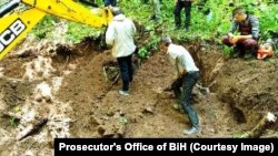 Bones and pieces of clothing were discovered at the site on Mount Igman according to Bosnian authorities. 