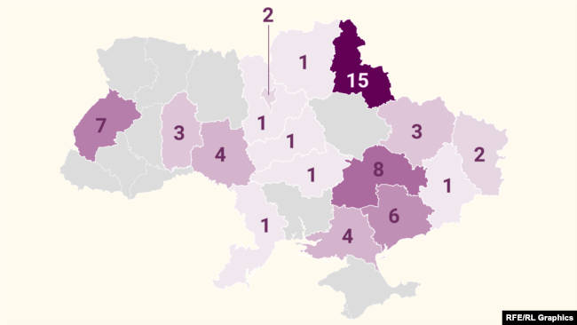Всі рішення судів щодо адмінпротоколів за регіонами без врахування даних з окупованих територій. Джерело: Єдиний реєстр судових рішень