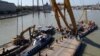 Подъём катера "Хоблен" в Будапеште