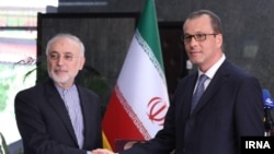 Head of the Atomic Energy Organization of Iran (AEOI) Ali Akbar Salehi met Acting Director General of IAEA Cornel Feruta, September 8, 2019