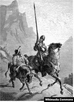1863-cü ildə Almaniyada çap olunan "Don Kixot" kitabında Gustave Doré-nin qravürü.