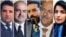 Five Iranian lawyers who are under judicial pressure in Iran (from left to right): Mohammad Najafi, Arash Keykhosravi, Amirsalar Davoodi, Ghasem Sholeh Sadi, and Nasrin Sotoodeh.