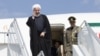 حسن روحانی، رئیس‌جمهوری ایران، هنگام ورود به شهر زوریخ در سوئیس