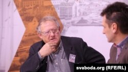 Adam Michnik, în studioul Radio Libertatea de la Minsk, 17 decembrie 2018