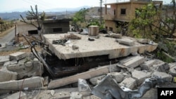 تصویری که به گزارش خبرگزاری دولتی سوریه مربوط به تخریب‌ها بر اثر حمله روز یک‌شنبه اسرائیل به دمشق است.
