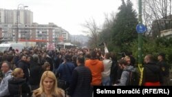 Protestuesit në Bosnje